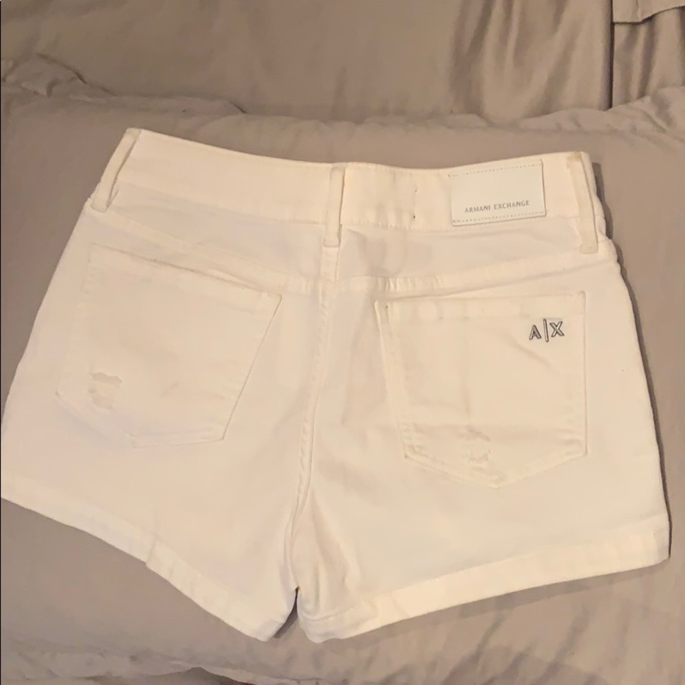 Armani Exchange White Shorts